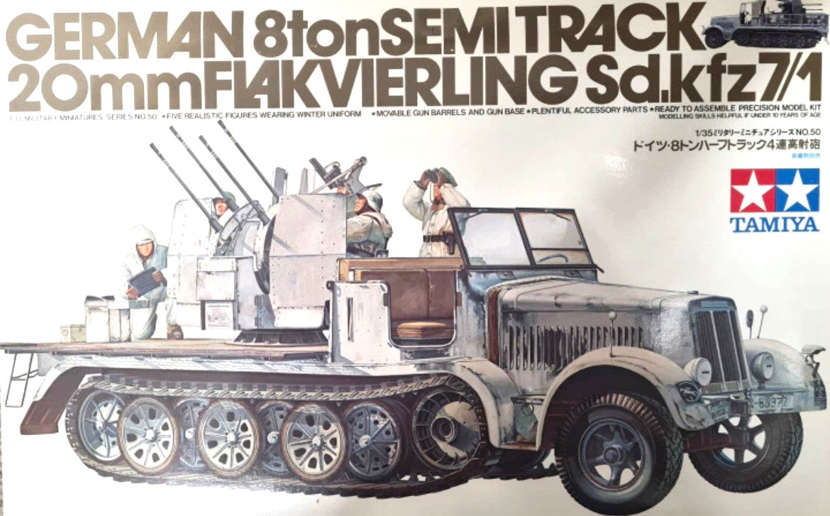 Tamiya 35050 German 8ton Semi-Track 20mm Flakvierling Sd.Kfz7/1