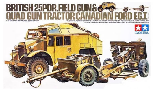 Tamiya 35044 British Quad Gun Tractor & Field Gun