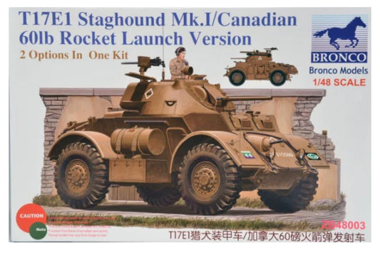 Bronco ZB48003 T17E1 Staghound Mk.1/Canadian 60lb Rocket Launch Version