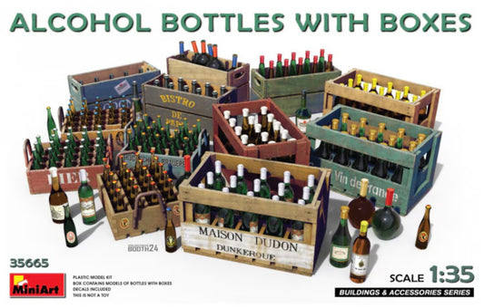 Miniart 35665 Alcohol Bottles with Boxes