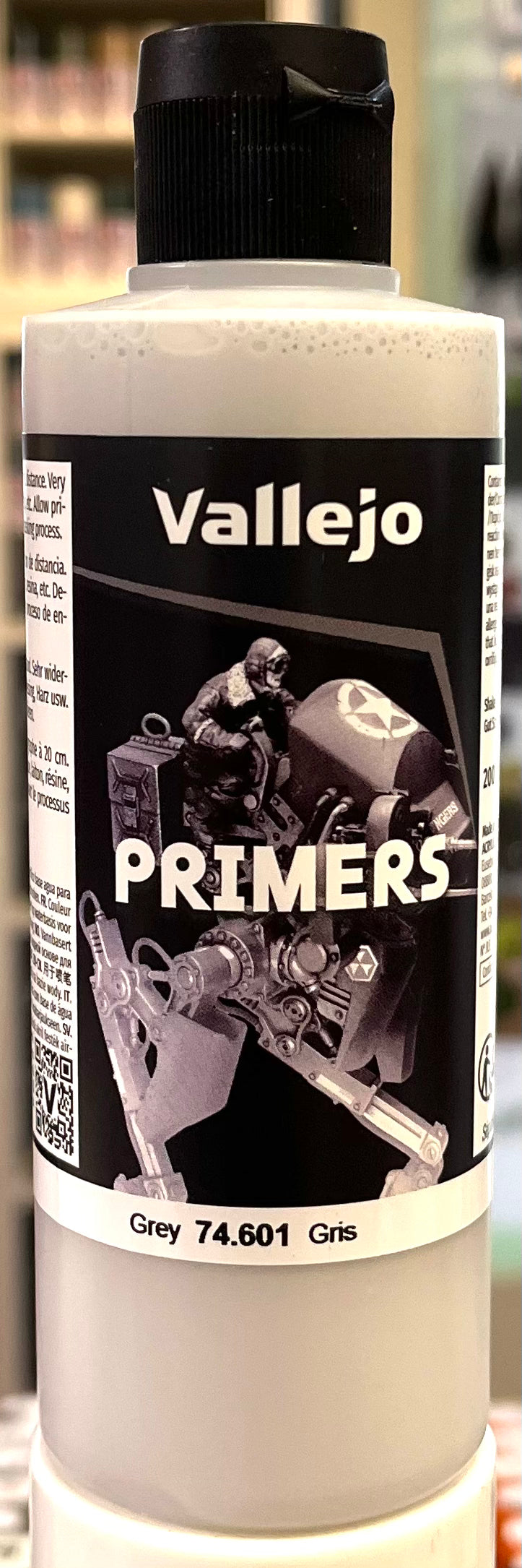 Vallejo 74.601 Grey Primer 200ml