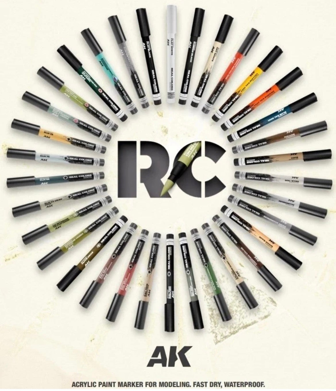 AK Real Color Marker RCM034  Flat White