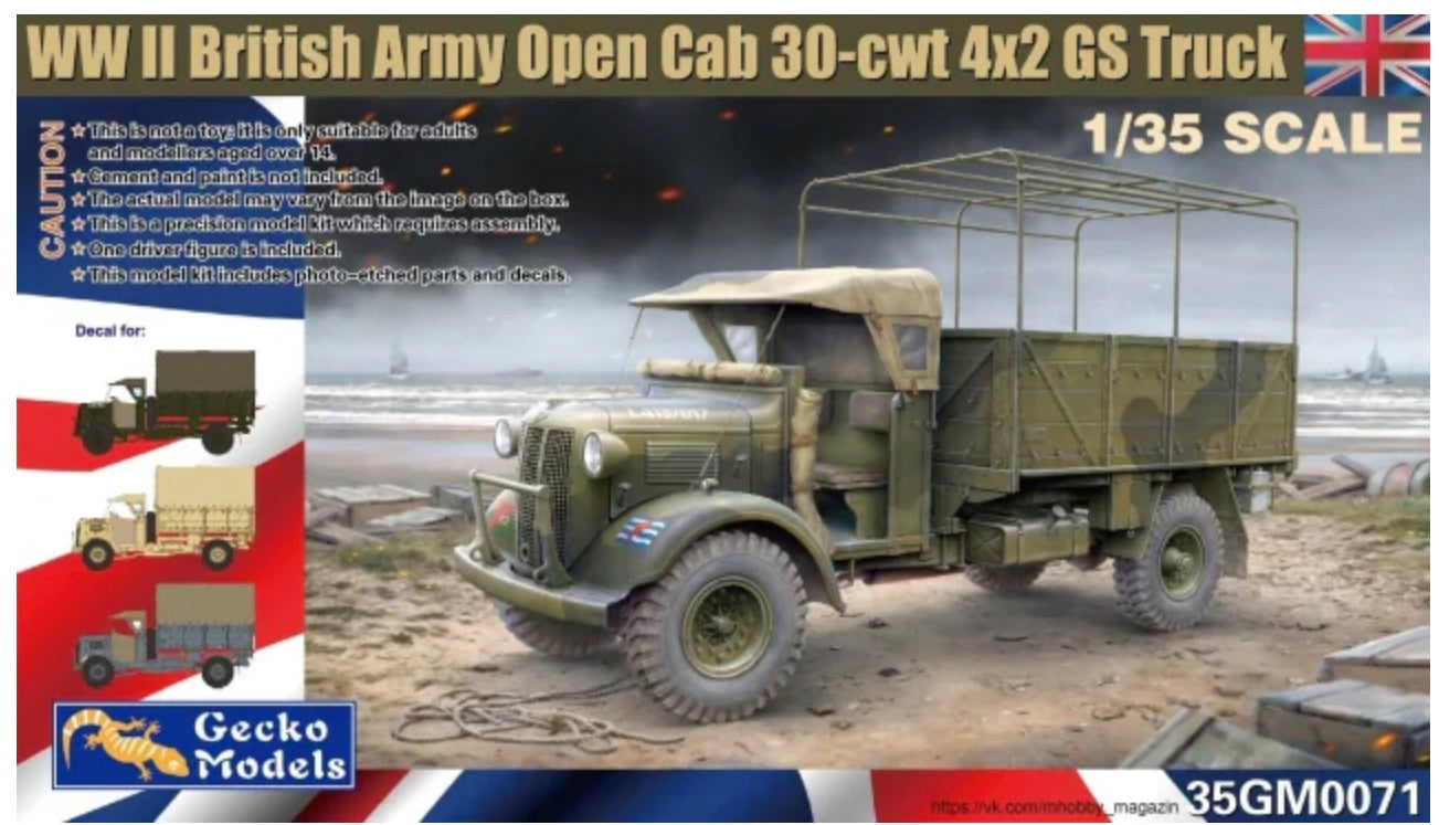 Gecko 35GM0071 WWII British Army Open Cab 30cwt 4x2 GS Truck