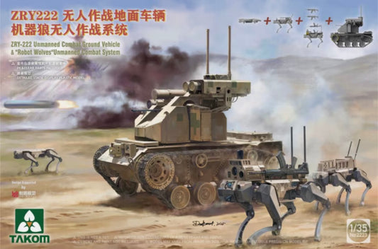 Takom 02223 ZRY-222 Unmanned Combat Ground Vehicle & “Robot Wolves”