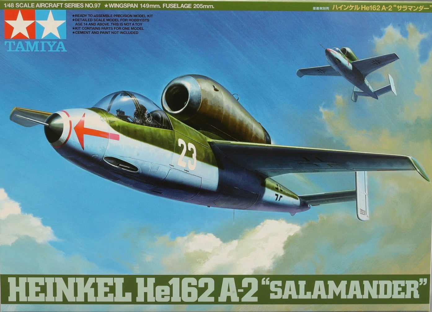 Tamiya 61097 Heinkel He162 A-2 “Salamander”