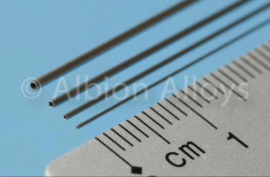 Albion Alloys NST05 Nickel Silver Micro Tube 0.5mm X 0.3mm I.d.