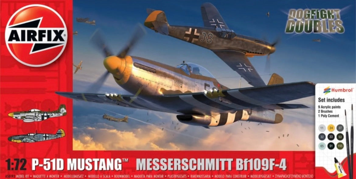 Airfix A50193 P-51D Mustang & Messerschmitt Bf109F-4