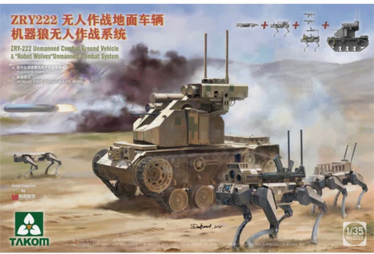 TAKOM 2223 ZRY-222 Unmanned Combat Ground Vehicle with “Robot Wolves”