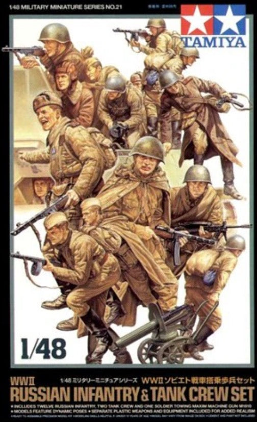 Tamiya 32521 WWII Russian Infantry & Tank Crew Set