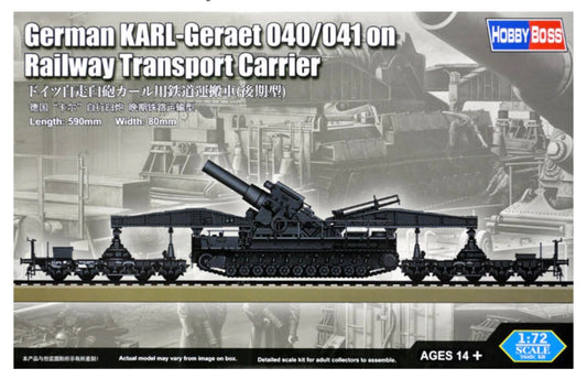 Hobbyboss 82961 German Karl-Gerat 040-041 on Railway Transport Carrier