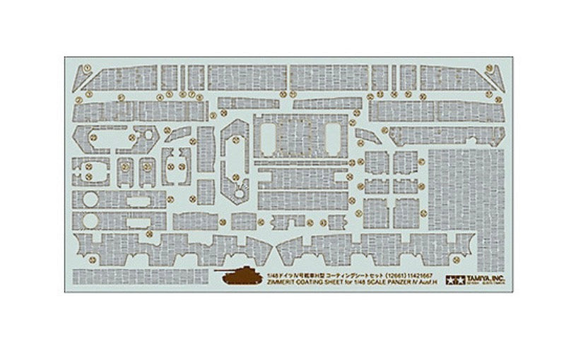 Tamiya 12661 1/48 Panzer IV Ausf.H Zimmerit Coating Sheet