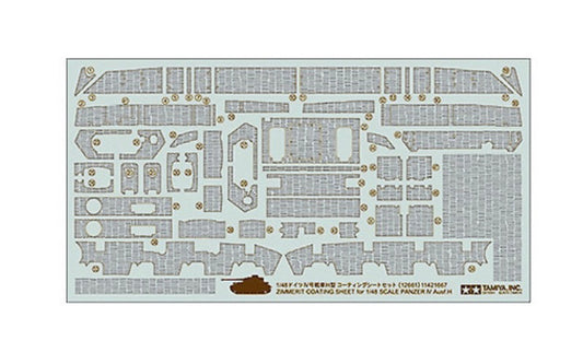 Tamiya 12661 1/48 Panzer IV Ausf.H Zimmerit Coating Sheet