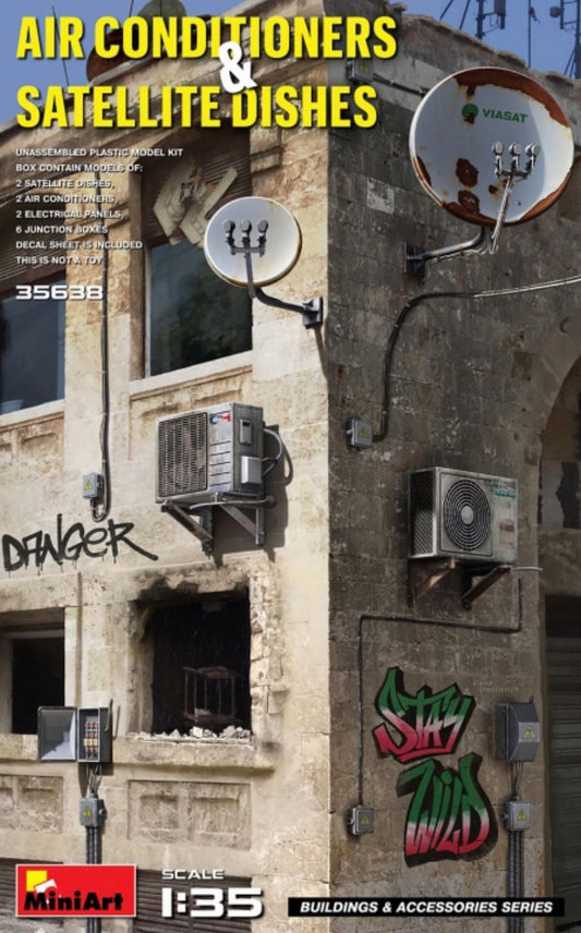 Miniart 35638 Air Conditioners & Satellite Dishes