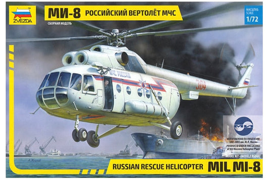 Zvezda 7254 Russian Rescue Helicopter MIL MI-8