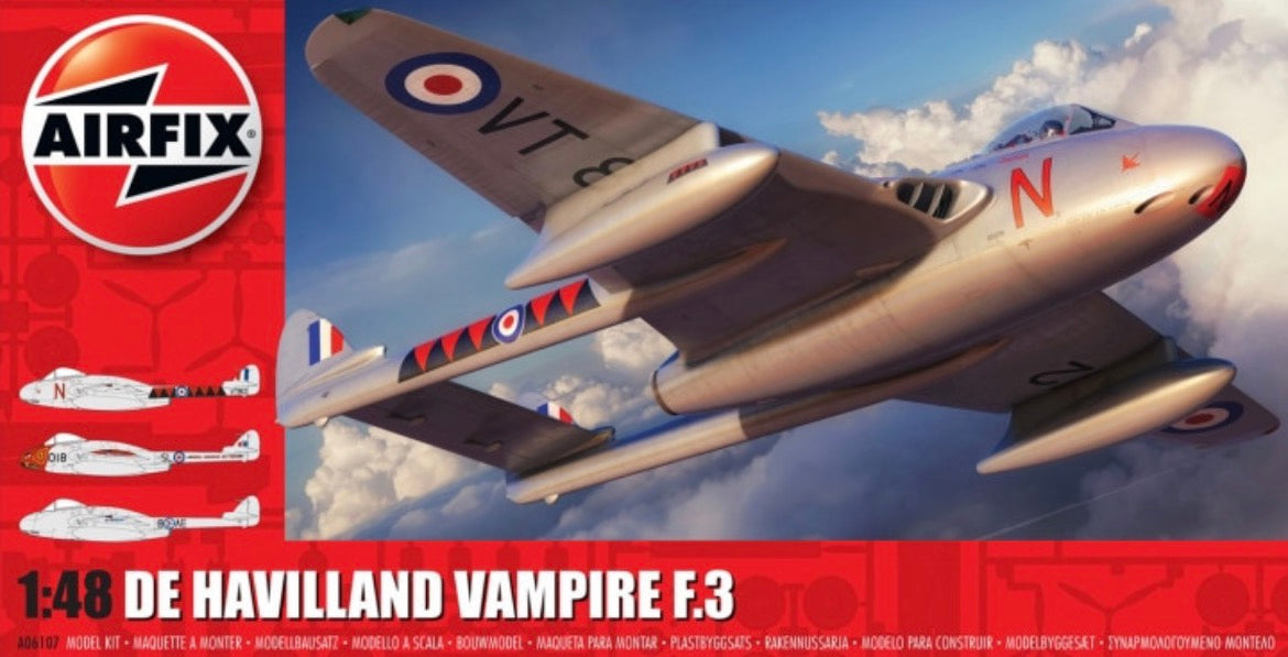 Airfix A06107 De Havilland Vampire F.3