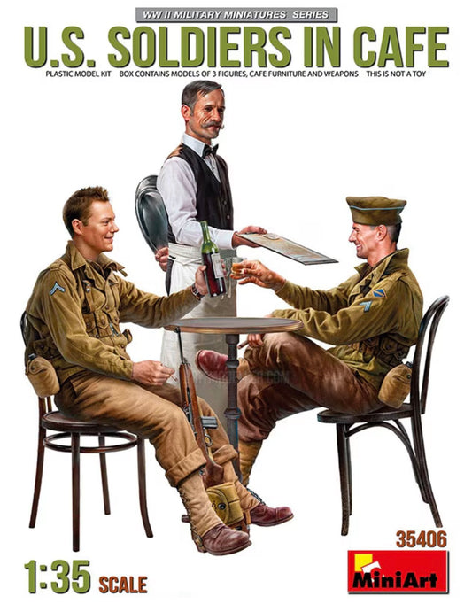 Miniart 35406 US Soldiers in Cafe