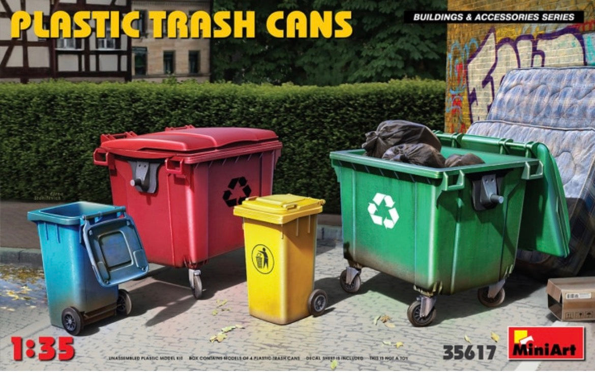 Miniart 35617 Plastic Trash Cans