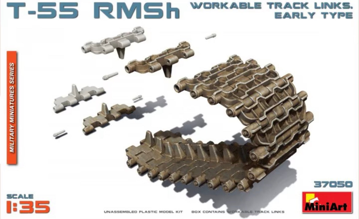 *Pre-Owned* Miniart 37050 T-55 RMSh Workable Track Links - Early Type