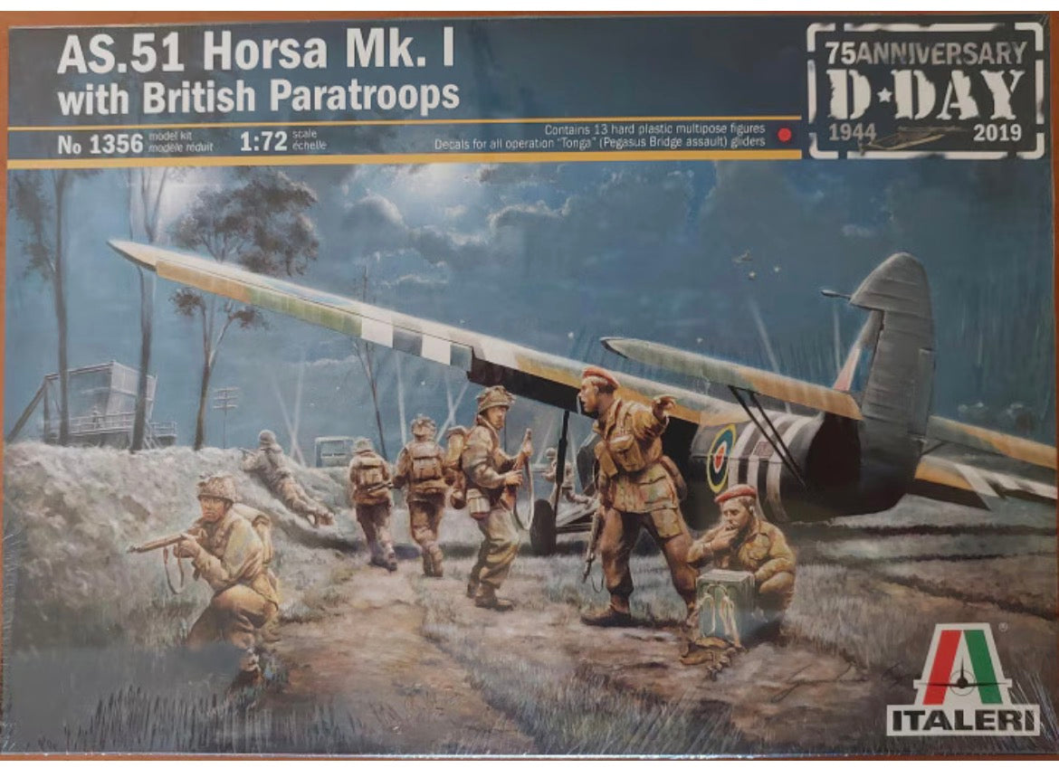 Italeri 1356 AS.51 Horso Mk.1 with British Paratroops