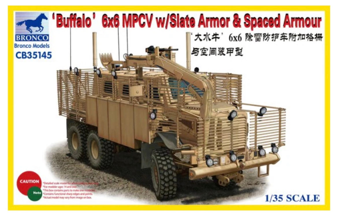Bronco CB35145 ‘Buffalo’ 6x6 MPCV w/ Slat Armour and Spaced Armour