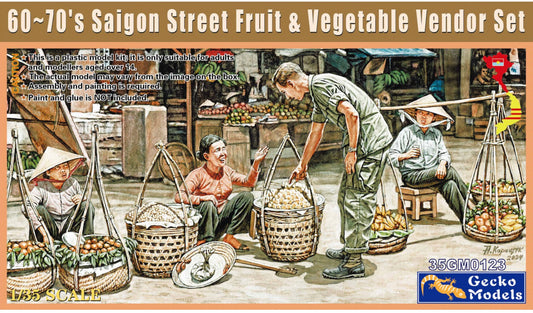 Gecko 35GM0123 60’s-70’s Saigon Street Fruit & Vegetable Vendor Set