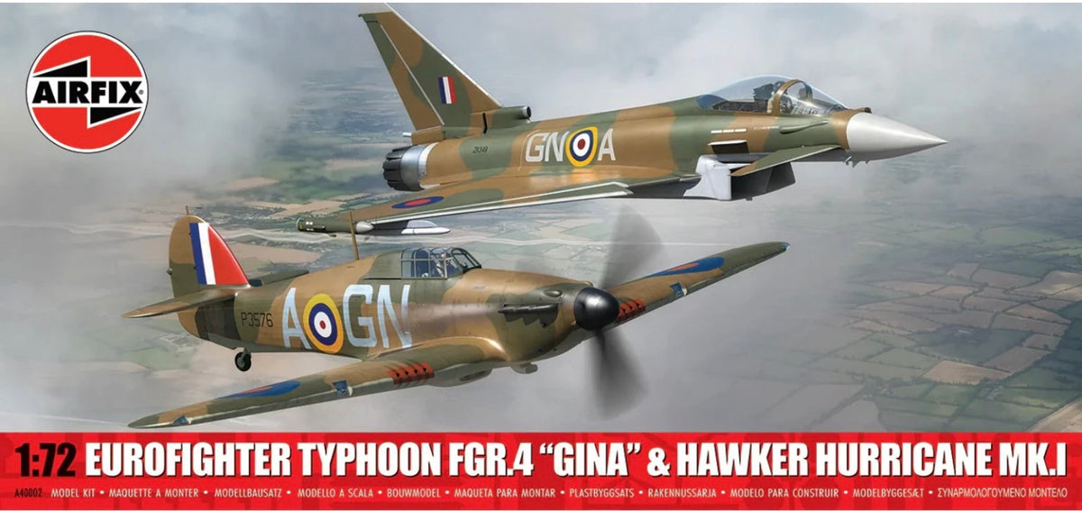 Airfix A40002 Eurofighter Typhoon FGR.4 “Gina” & Hawker Hurricane Mk.1