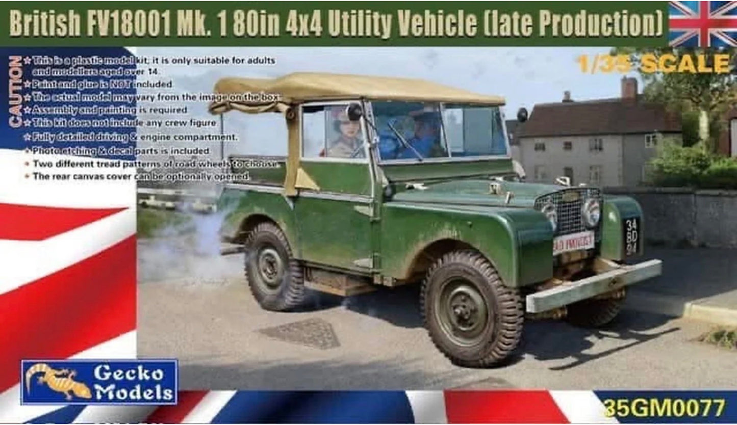 Gecko 35GM0077 British FV18001 Mk.1 80in 4x4 Utility Vehicle