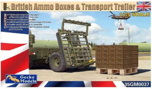Gecko 35GM0037 British Ammo Boxes & Transport Trailer