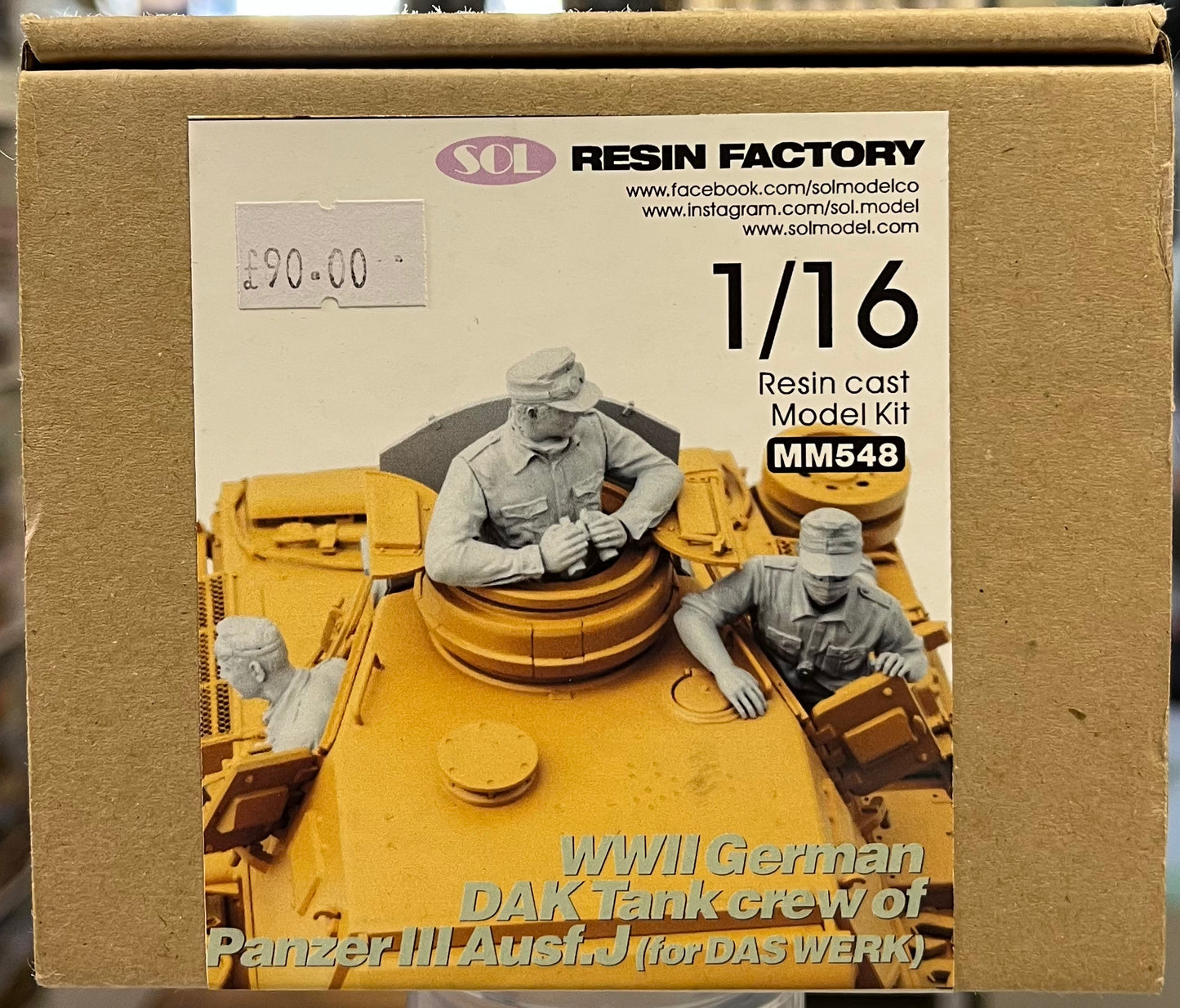 *Pre-Owned* SOL Resin Factory MM548 WWII German DAK Tank Crew 1:16