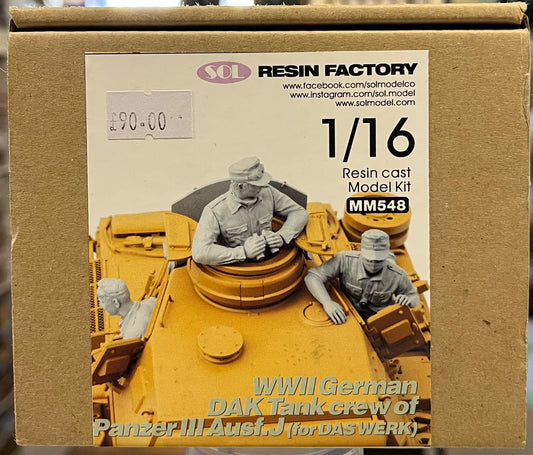 *Pre-Owned* SOL Resin Factory MM548 WWII German DAK Tank Crew 1:16