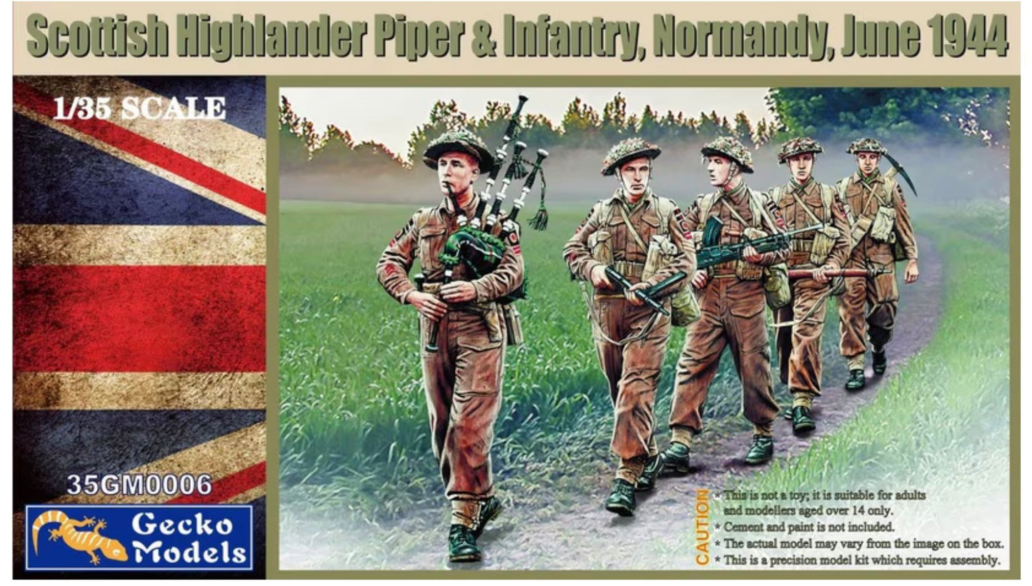 Gecko 35GM0006 Scottish Highlander Piper & Infantry, Normandy, June 1944