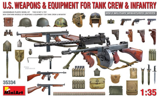 Miniart 35334 US Weapons & Equipment for Tank Crew & Infantry