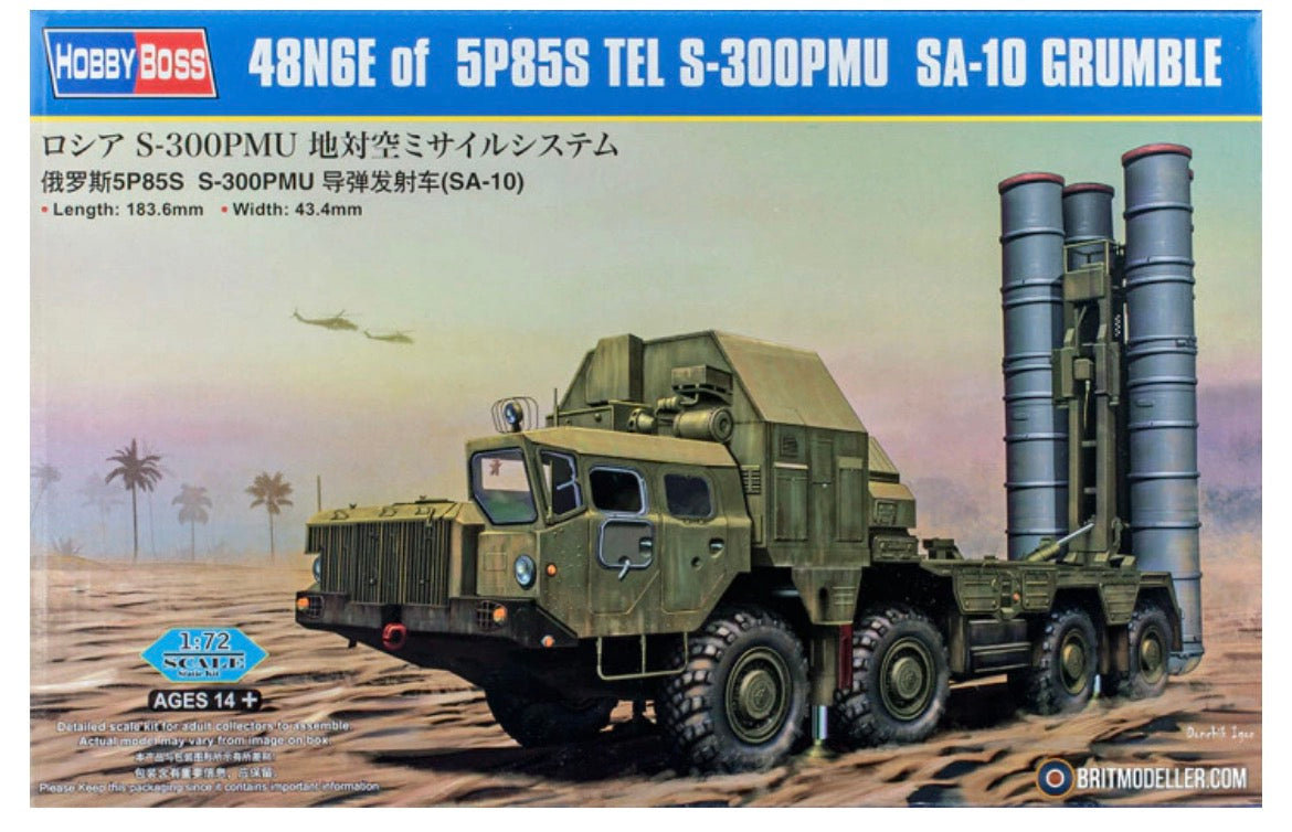Hobby Boss 82929 48N6E of 5P85S TEL S-300PMU SA-10 GRUMBLE