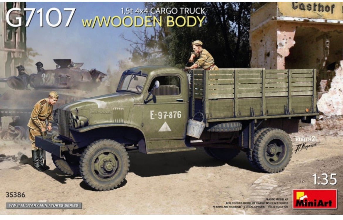 Miniart 35386 G7107 1.5t 4x4 Cargo Truck with Wooden Body