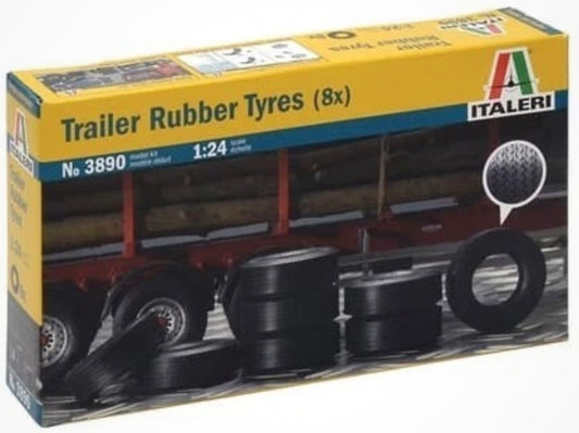 Italeri 3890 Trailer Rubber Tyres (8x)