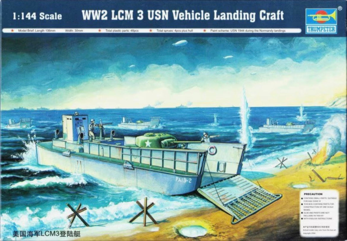 Trumpeter 00102 WW2 LCM3 USN Vehicle Landing Craft