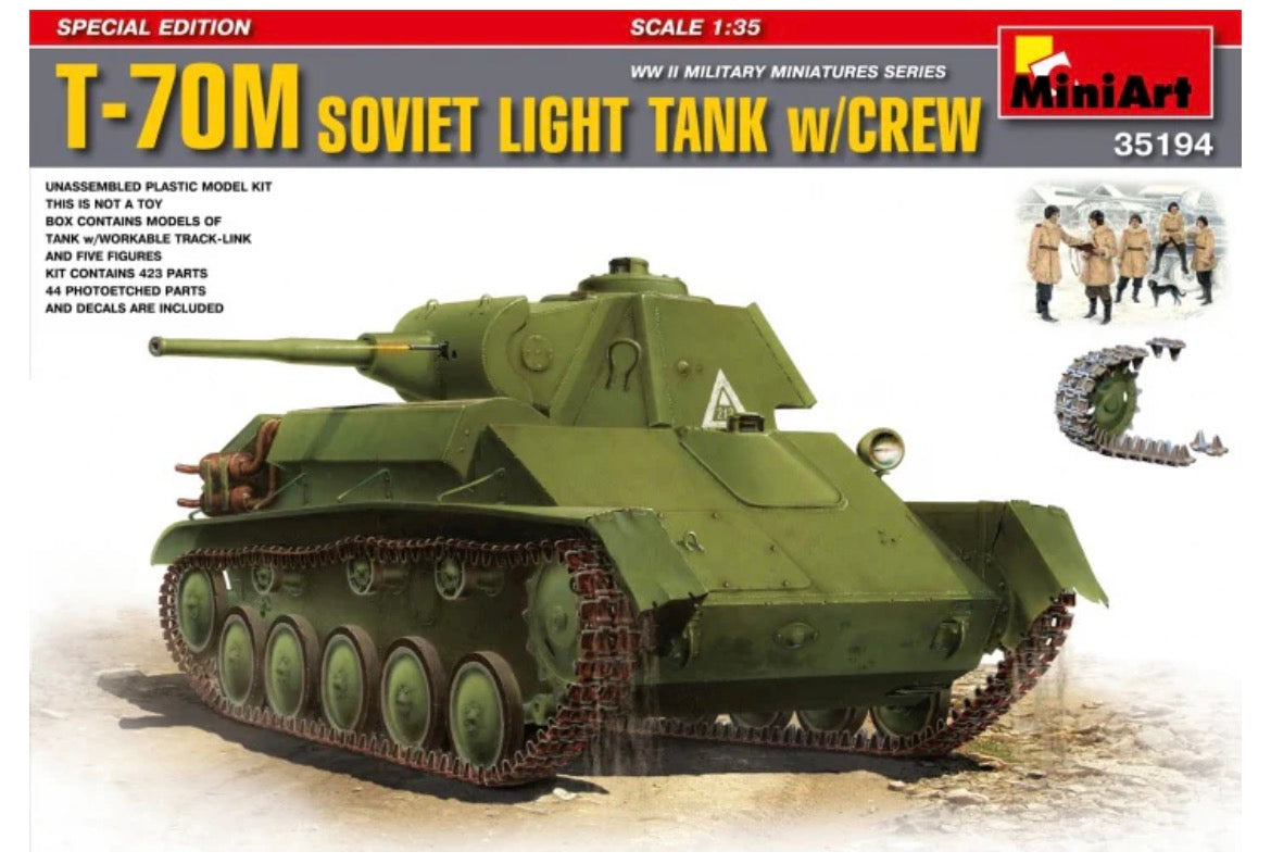 *Pre-Owned* Miniart 35194 T-70M Soviet Light Tank w/Crew