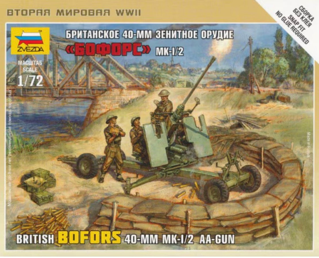 Zvezda 6170 British BOFORS 40mm Mk.1/2 AA Gun