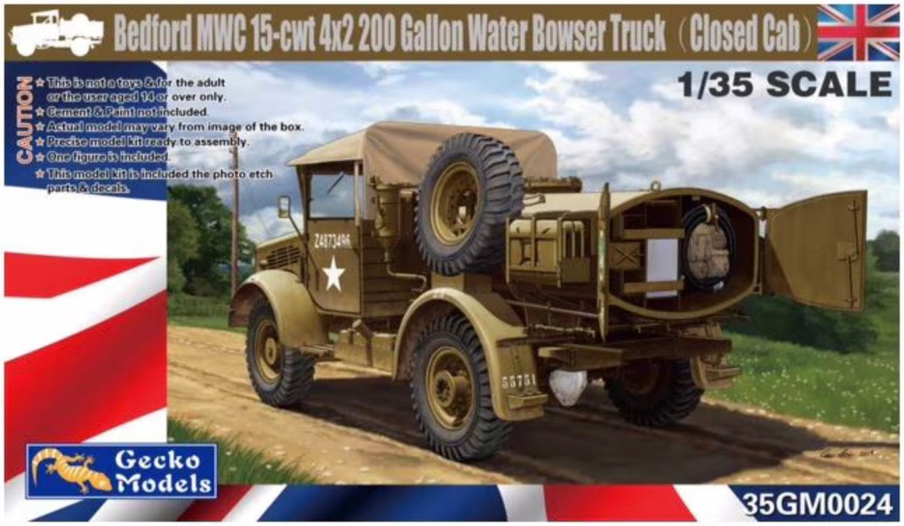Gecko 35GM0024 Bedford MWC 15cwt 4x2 200 Gallon Water Bowser Truck