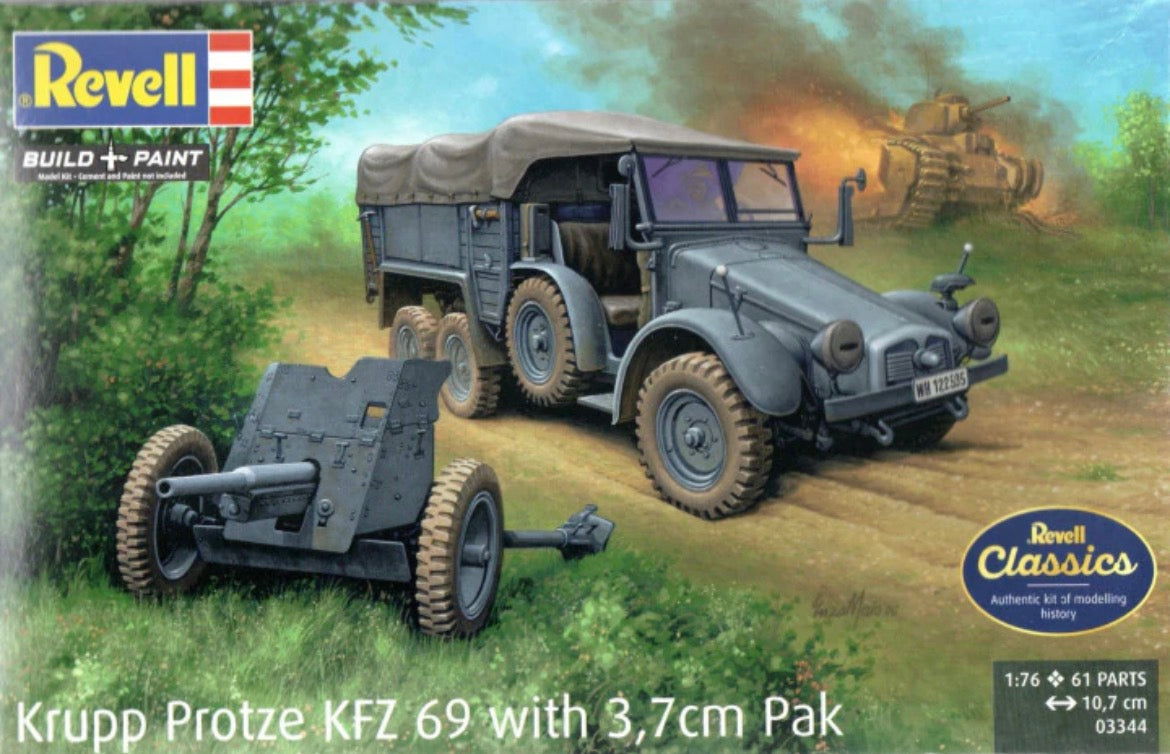 Revell 03344 Krupp Prötze KFZ69 with 3.7cm Pak.