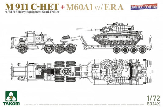 TAKOM 5024 M911 C-HET w/M747 Heavy Equipment Semi Trailer + M60A1 w/ERA