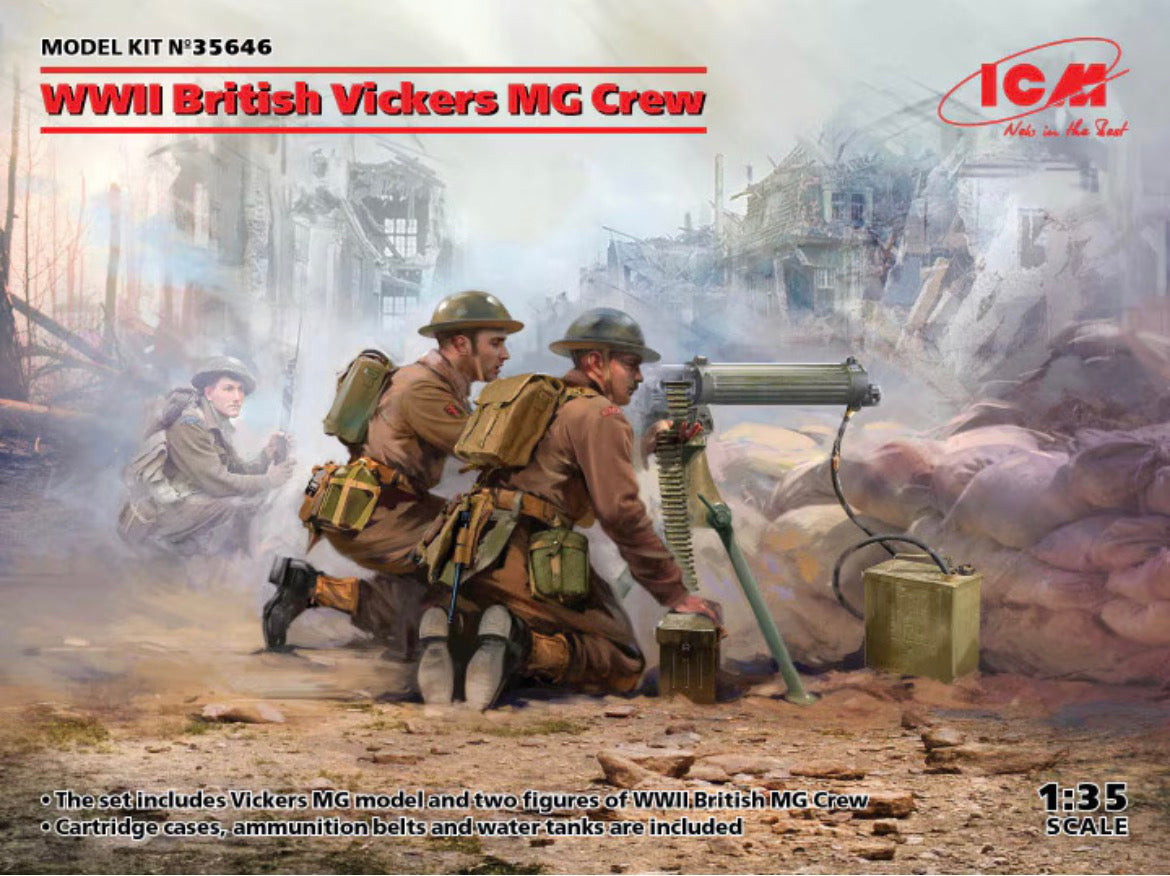 ICM 35646 WWII British Vickers MG Crew
