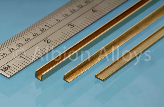 Albion Alloys CC3 Brass C Channel 1 X 3.0 X 1mm