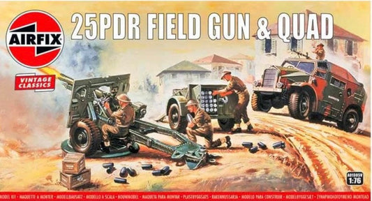 Airfix A01305V 25pdr Field Gun & Quad