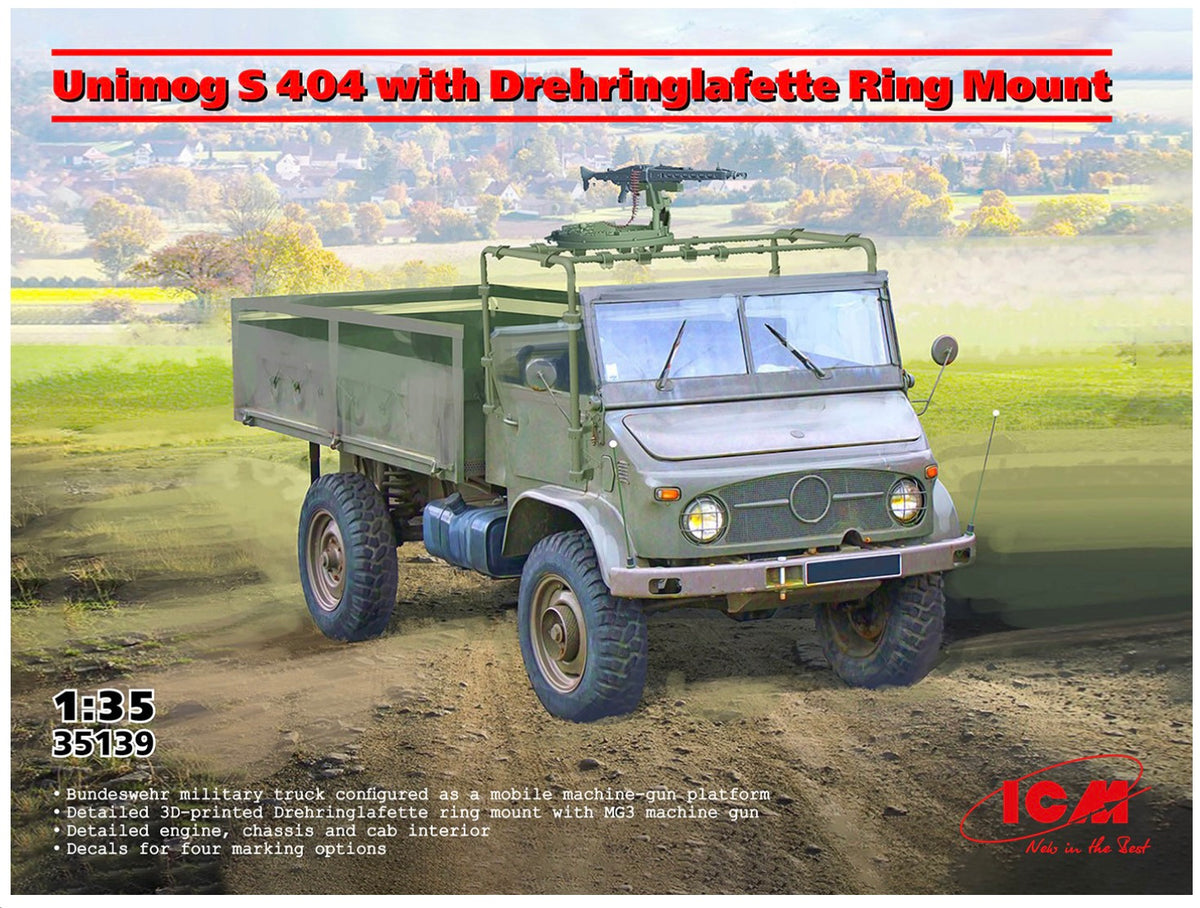 ICM 35139 Unimog S 404 with Drehringlafette Ring Mount