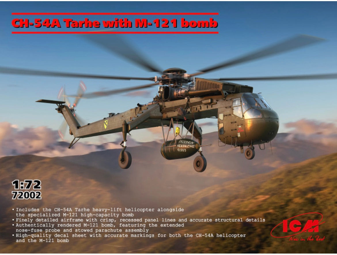 ICM 72002 CH-54A Tarhe with M-121 Bomb