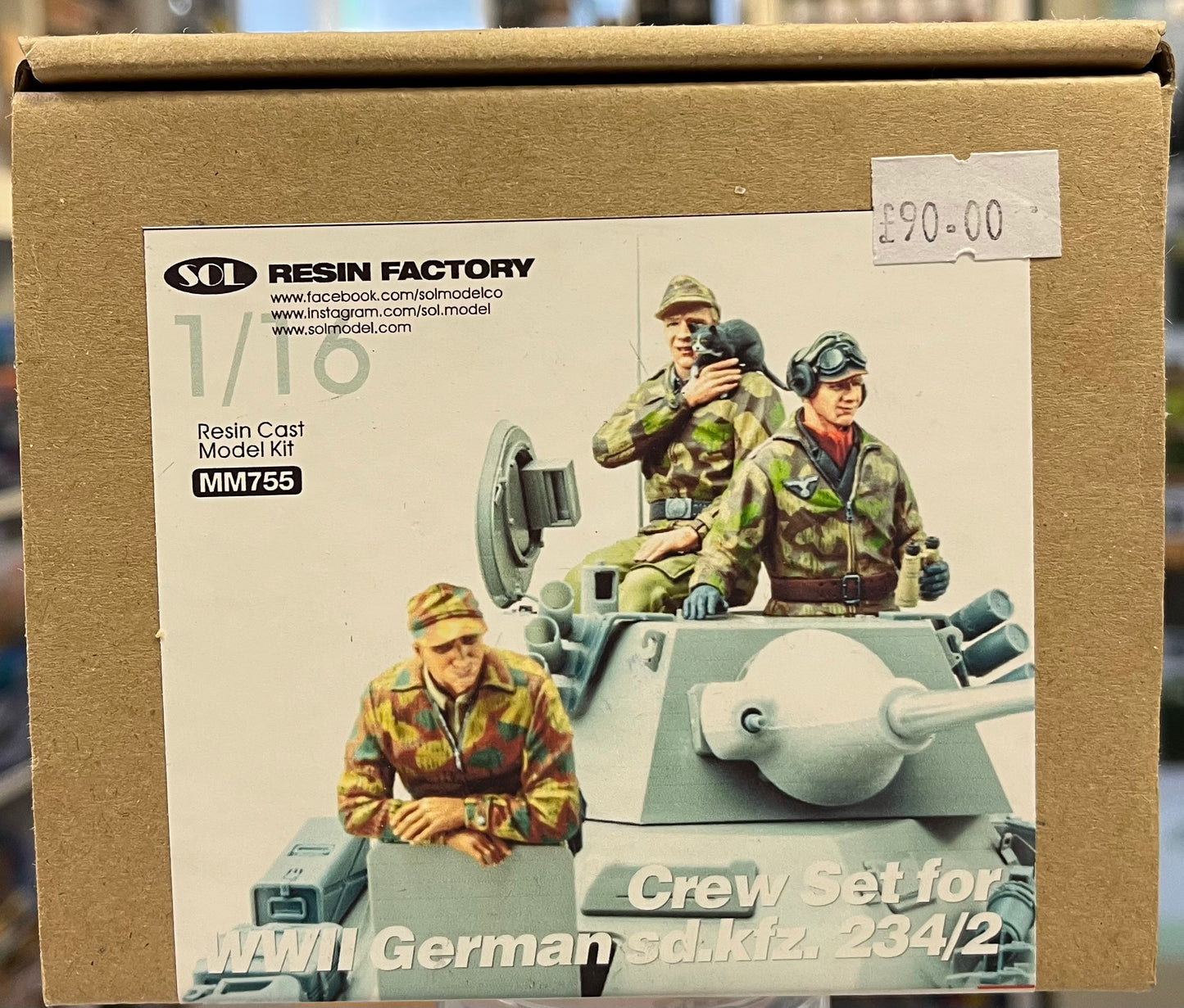 *Pre-Owned* SOL Resin Factory MM755 Crew Set for WWII German Sd.Kfz.234/2 1:16