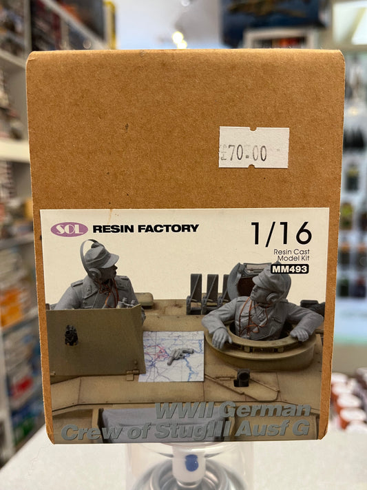 *Pre-Owned* SOL Resin Factory MM493 WWII German Crew of Stug III Ausf.G 1/16th Scale.